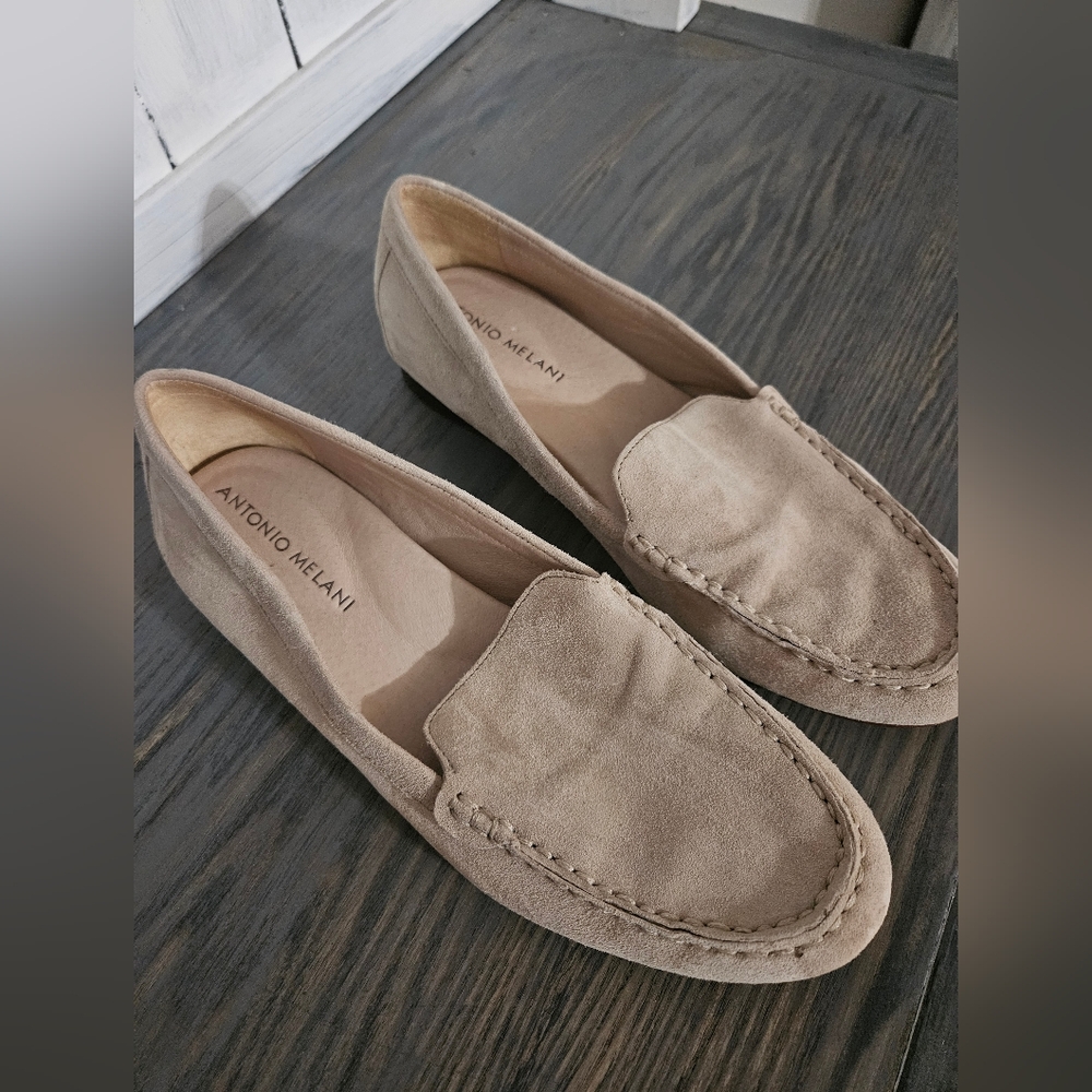 ANTONIO MELANI Beige Suede Loafers